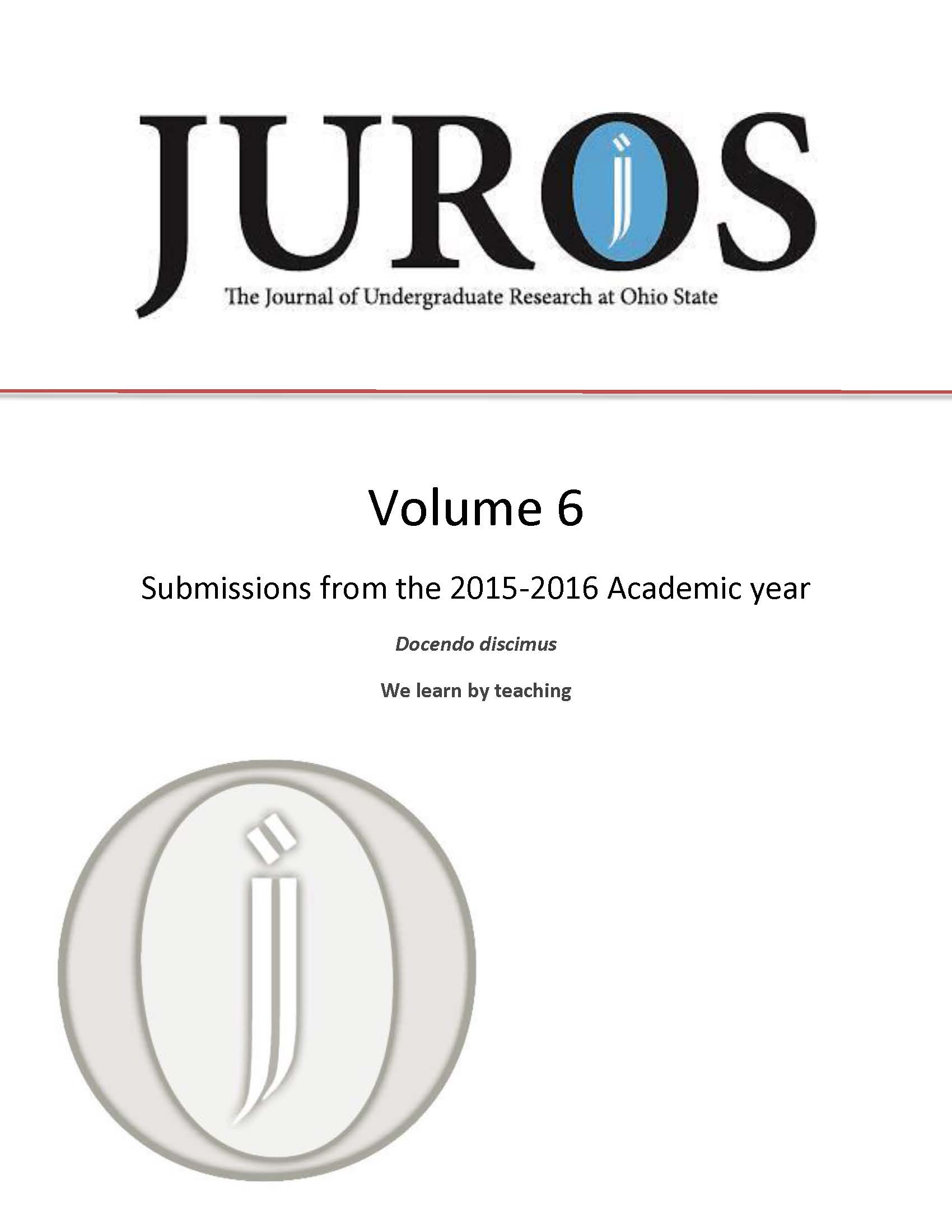 Cover image for the Journal of Undergraduate Research at Ohio State, Volume 6